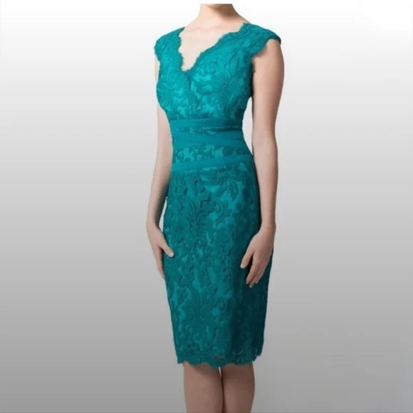 Tadashi Shoji Dresses & Skirts - Tadashi Shoji Size 8 Embroidered Lace Sheath Dress